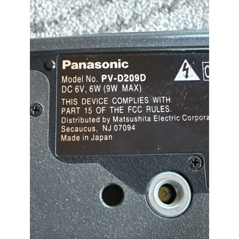 Panasonic PV-D209D PalmCorder VHS-C Camcorder Video Recorder Camera Tested Works